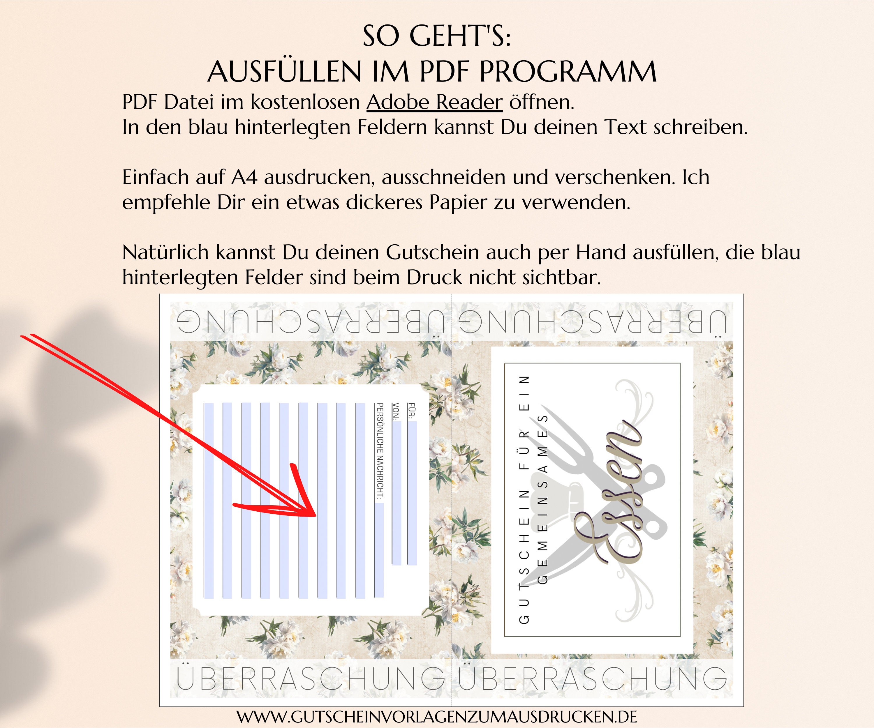 Geschenkgutschein Wisefood Als Druckfahige Pdf Weiss Doodle