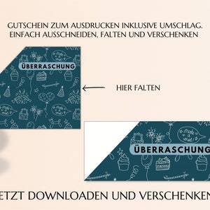 Gutschein Städtereise Wien Vorlage zum Ausdrucken inkl. Umschlag PDF Download Geburtstag Geschenk Kurztrip Städtetrip JSK075 zdjęcie 4