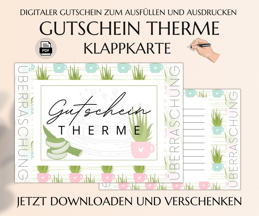 Therme Gutschein Vorlage Zum Ausdrucken Gutscheinvorlage