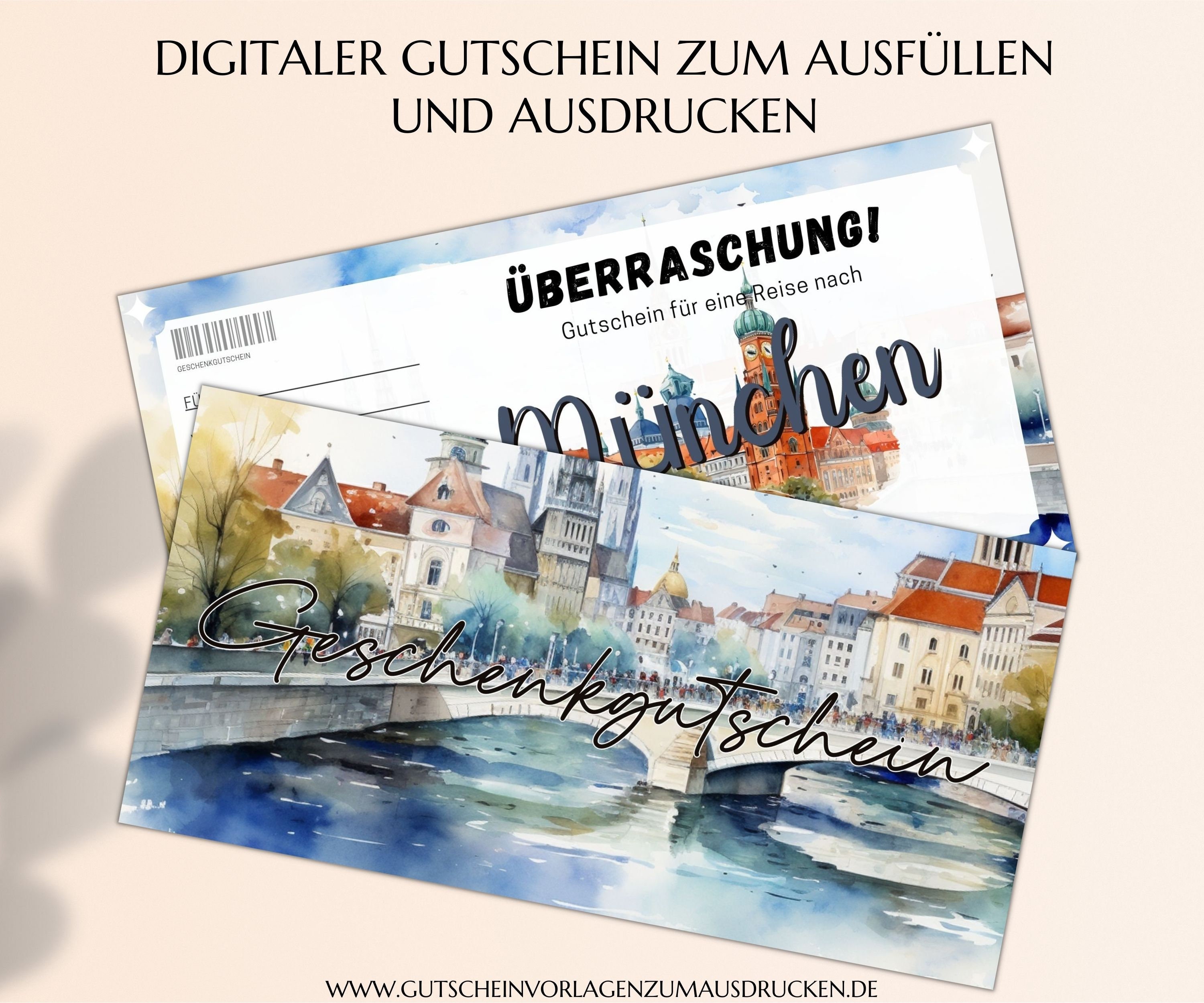 Reisegutschein München Vorlage Zum Ausdrucken Gutschein München Reise