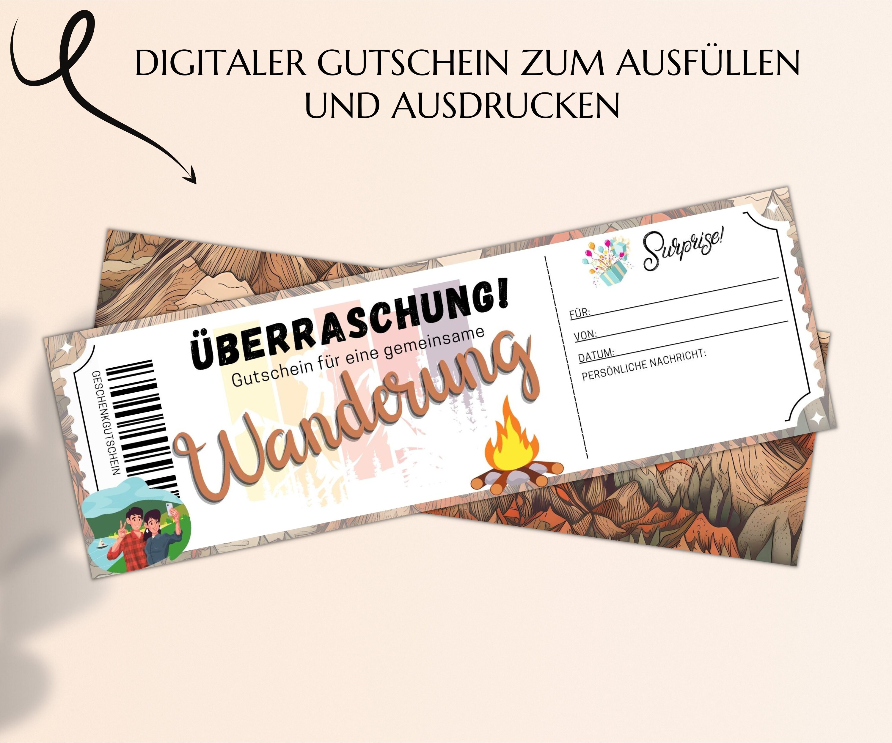 Wandern Gutschein Vorlage Zum Ausdrucken Gutscheinvorlage Für Wanderung