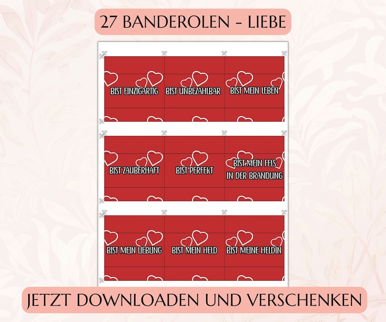 Duplo Banderole zum Download Du bist Vorlage zum ausdrucken Botschaften