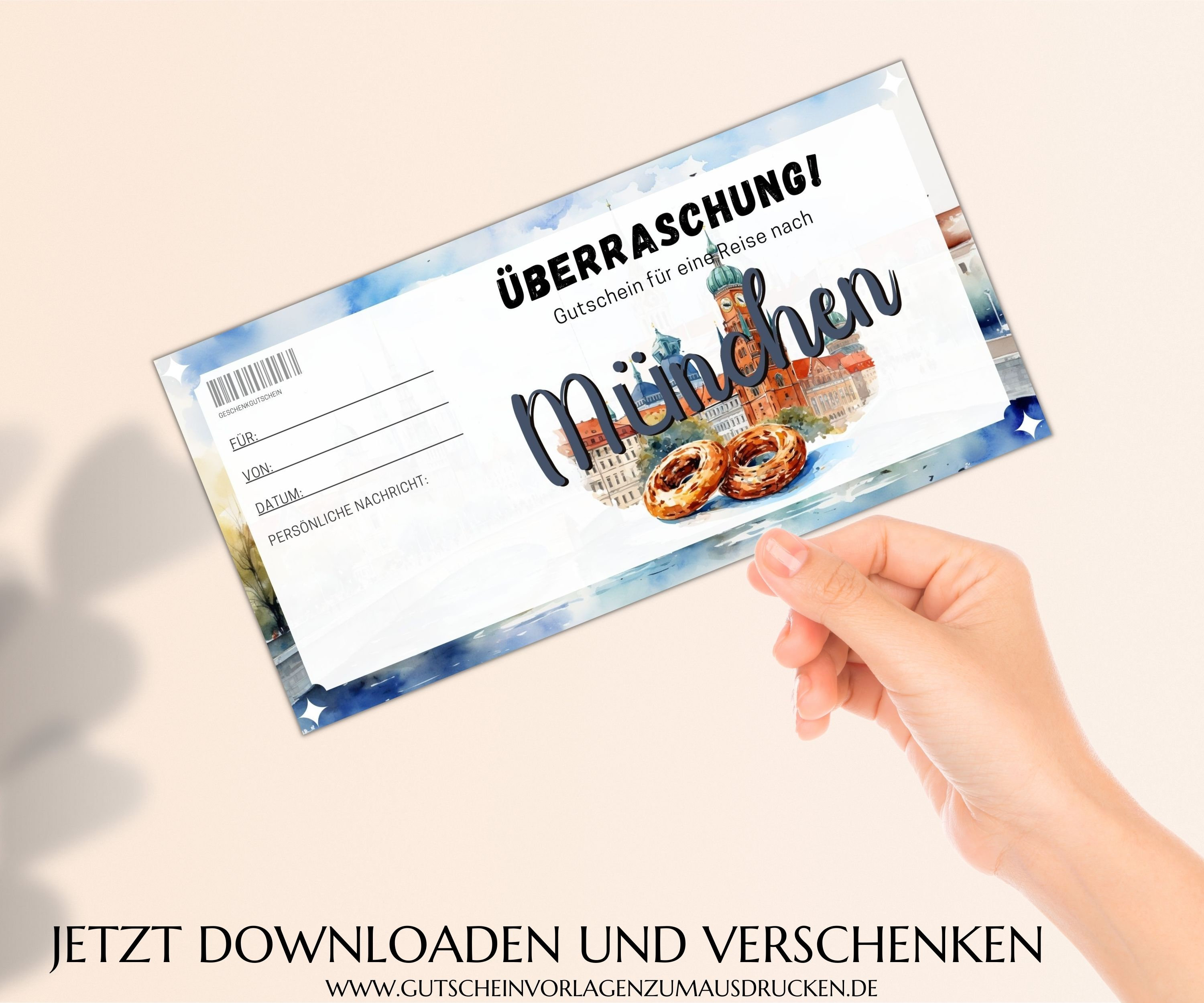 Reisegutschein München Vorlage Zum Ausdrucken Gutschein München Reise