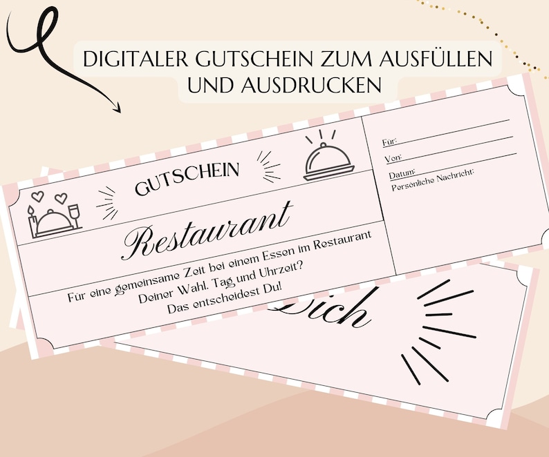 Gutschein Fr Restaurant Vorlage