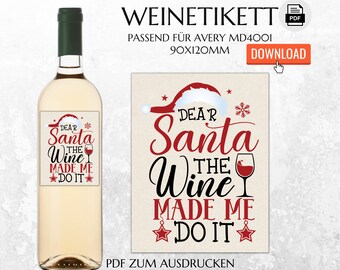 funny bottle label to print | Saying Wine Label Birthday Gift Christmas | Instant download | Last minute gift | FLE026