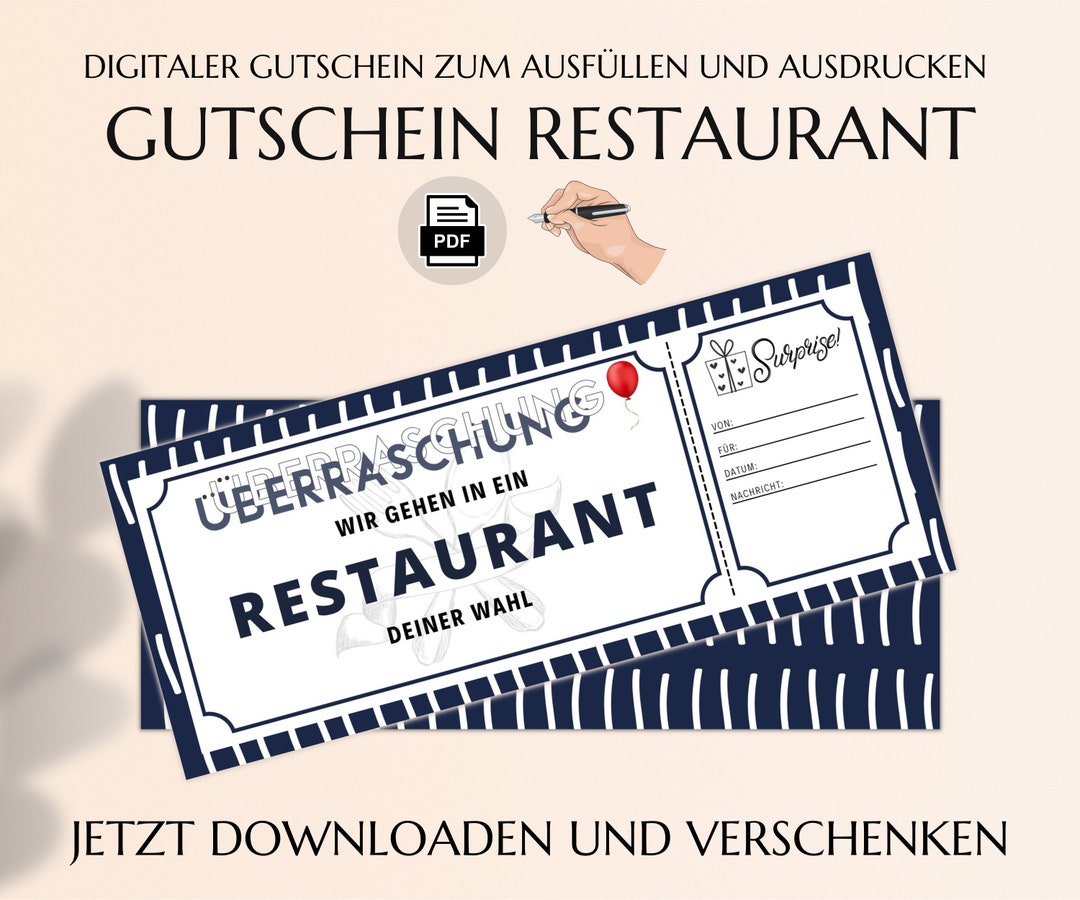 Restaurant Gutschein Vorlage Zum Ausdrucken Essen Gehen Gutscheinkarte