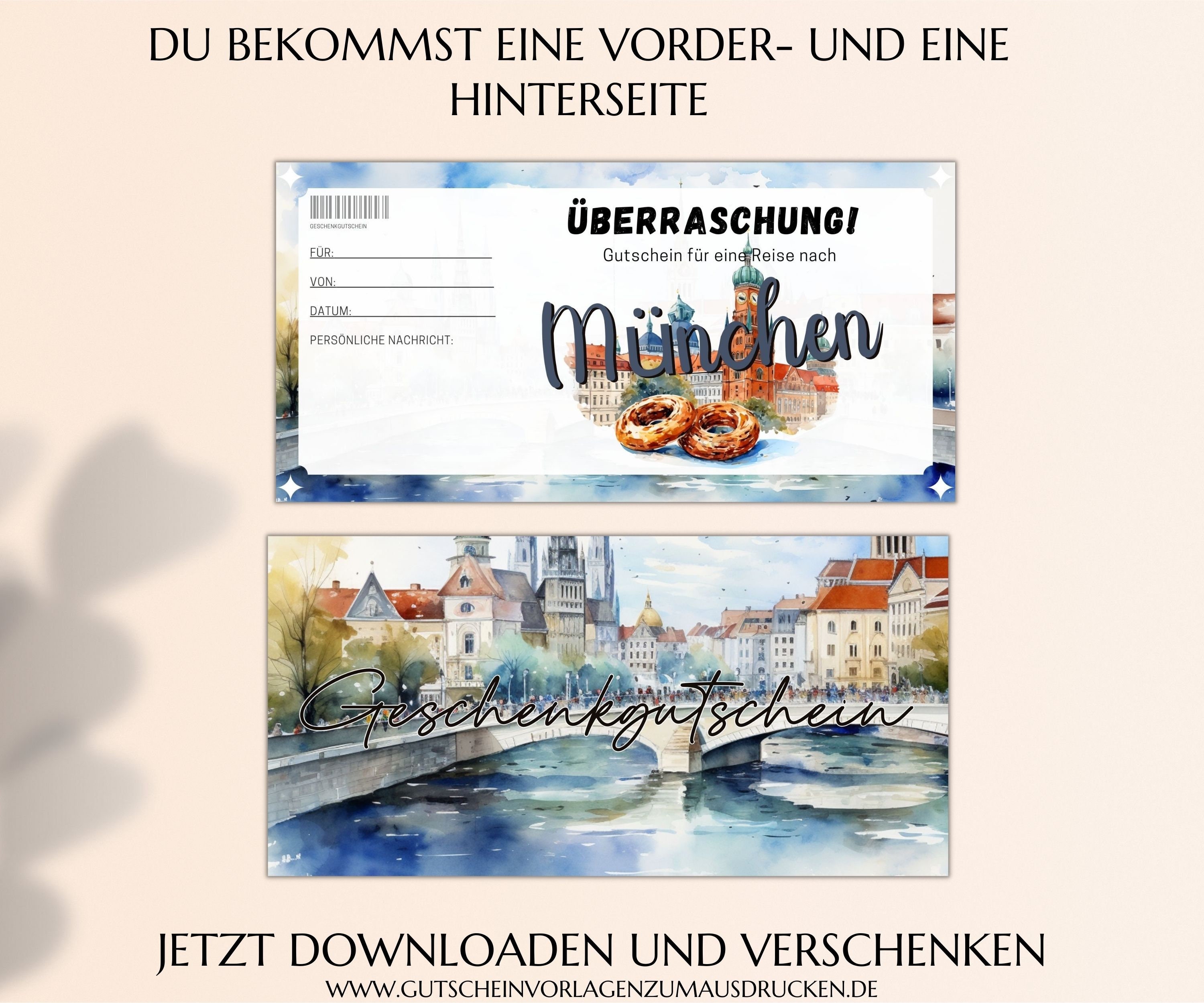 Reisegutschein München Vorlage Zum Ausdrucken Gutschein München Reise
