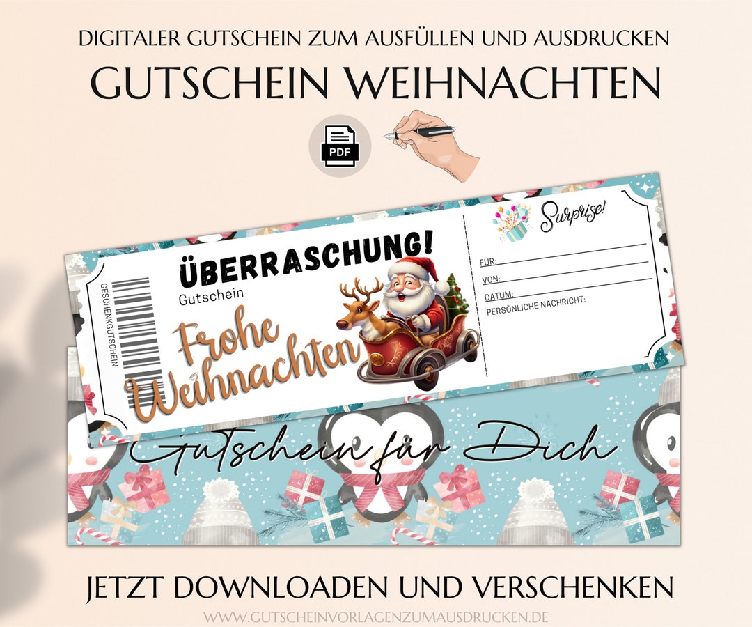 Gutschein Vorlage Weihnachten Zum Ausdruckennull