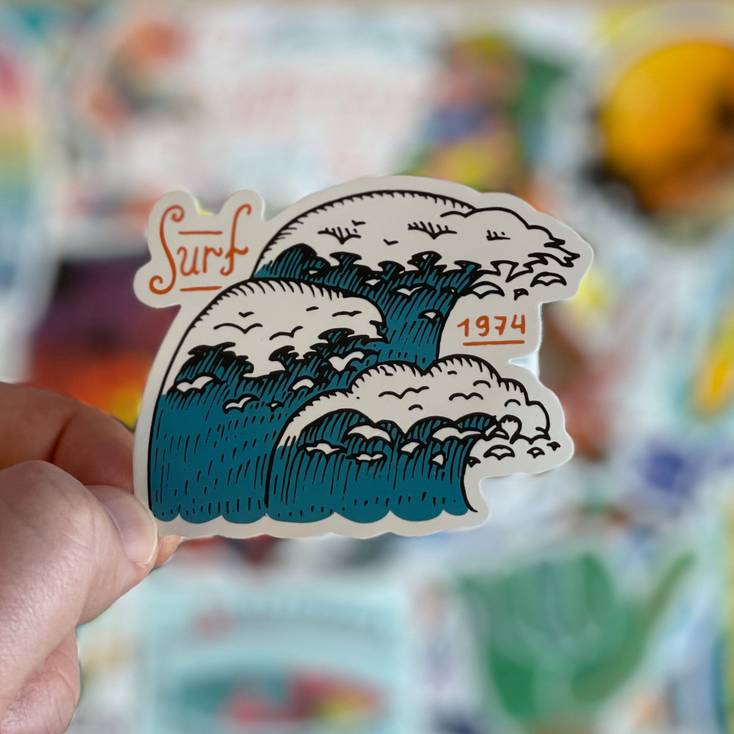 49 Surfing Stickers Vinyl Sticker Pack Etsy