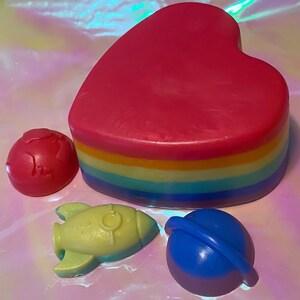 Rainbow Heart Soap (Custom Scents)