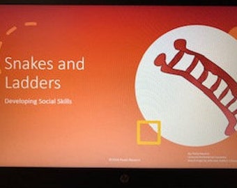 Snakes and Ladders, Telehealth Board Game, Practice Social Skills