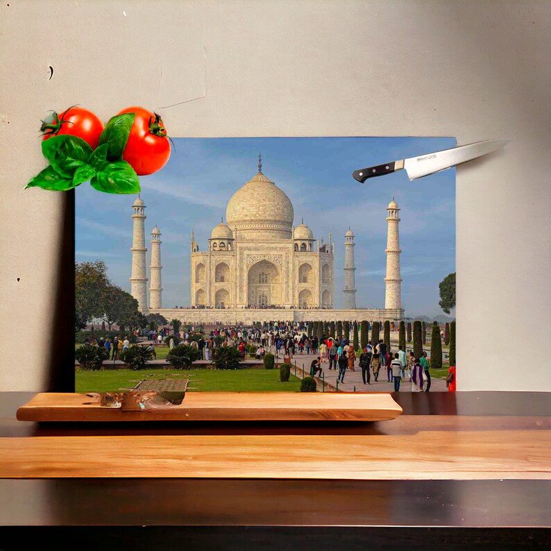 Personalized Photo Glass Cutting Board, Custom Chopping Mat, Unique