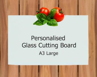 Personalized Photo Glass Cutting Board Special Wedding Charcuterie Board, Custom Christmas Gift  Her, Friends + Family Gift for Parents UK