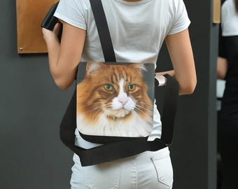 Custom Cat Photo Crossbody Bag: Personalized Shoulder Bag  Woman and Girls Birthday Gift for Her Anniversary Present for Girlfriend UK