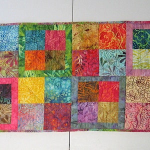 Batik Four Patch Table Runner