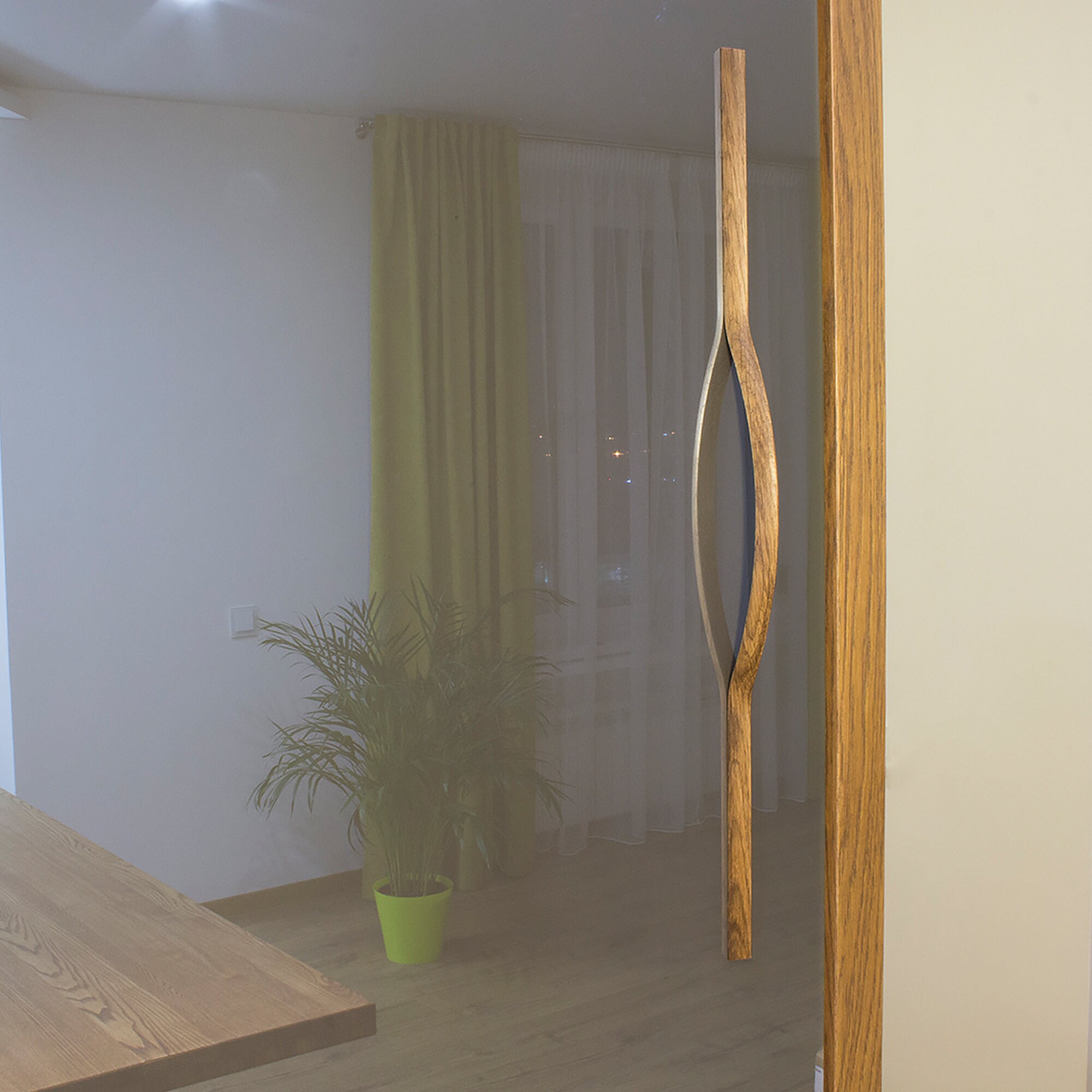 Wooden pulls durable long large modern curved Etsy