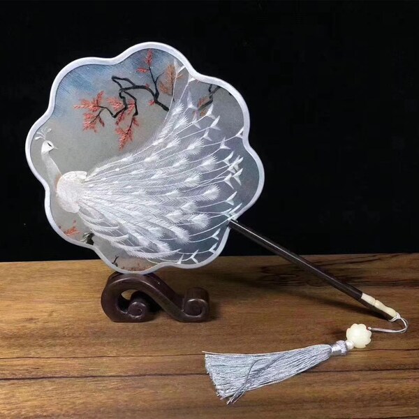 Hand Fan Embroidery Etsy