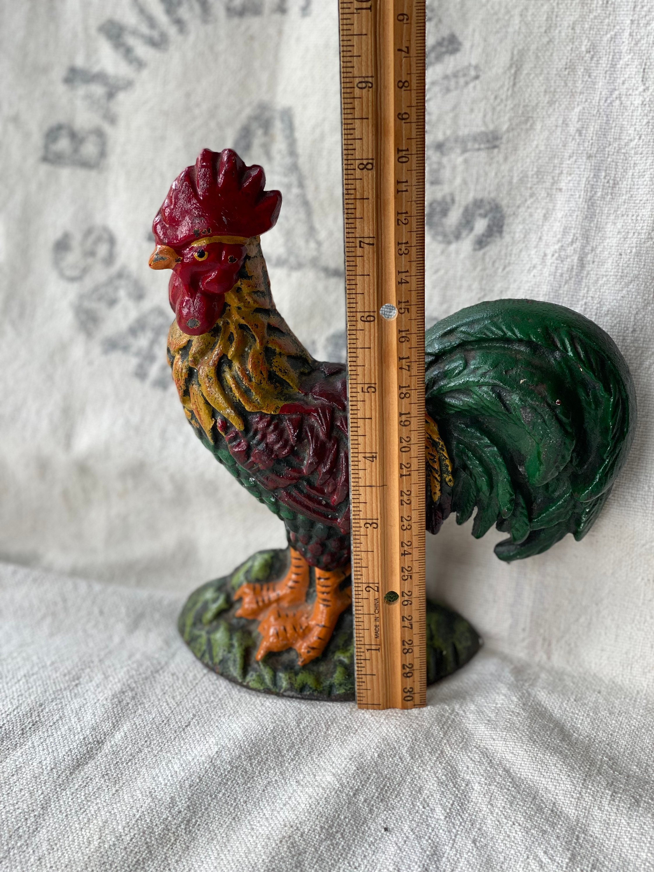 Doorstop Cast Iron Rooster vintage french decor roosters Etsy
