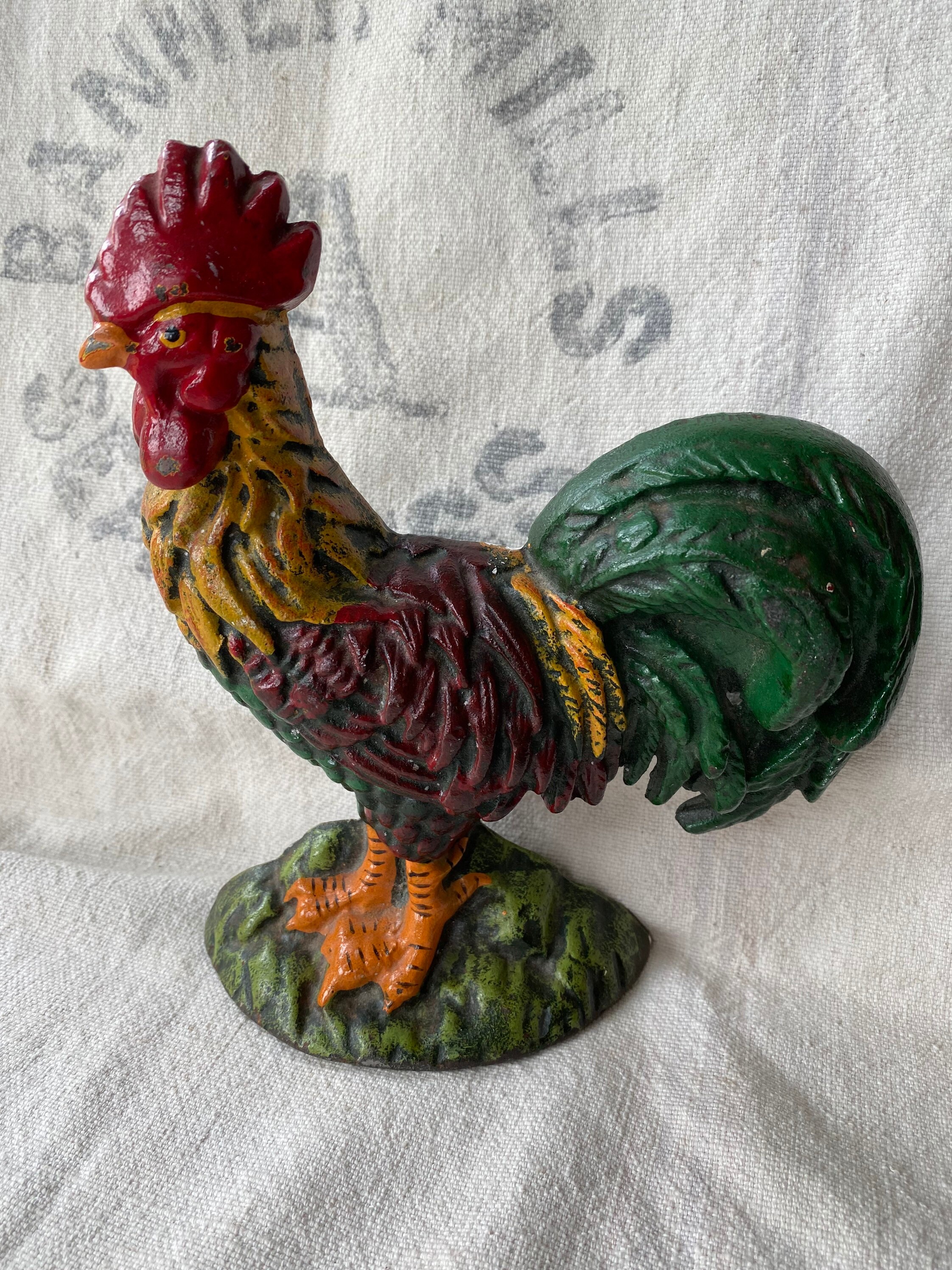 Doorstop Cast Iron Rooster vintage french decor roosters Etsy