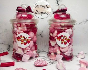 Valentine’s Sweet Jar – Pink and Red, Pick and Mix Gift