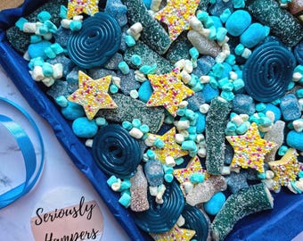 Blue Sweet Treat Box Hamper – 1kg Pick and Mix | Baby Shower, Birthday, Get Well