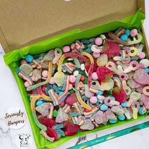 Halal sweets in an a4 box with Eid wrapping