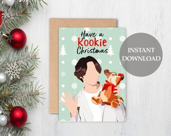Christmas Jeon Jungkook Digital Card, Print Your Own, Jeon