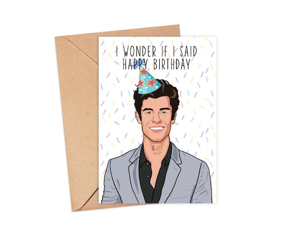  Shawn Mendes Tarjeta de Feliz Cumpleaños / Wonder