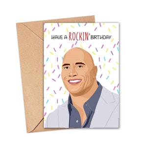 Tarjeta Dwayne Johnson / La tarjeta de cumpleaños ROCK