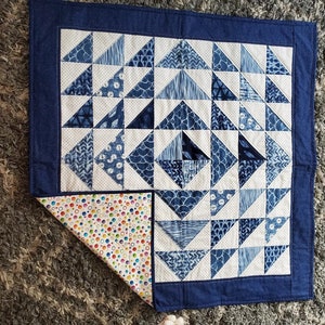 Blue Beacon of Hope Baby Quilt