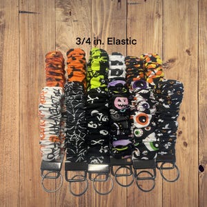 Halloween Scrunchie wristlet Keychains