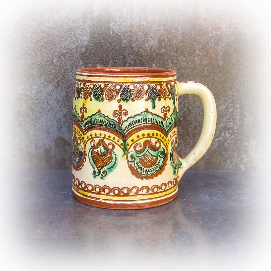 Traditional Ukrainian Pottery Big Mughandmade Ceramic Etsy
