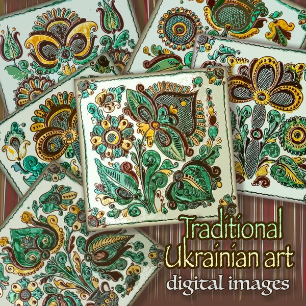 Ukraine traditional art Printable Download Cards,folk flowers Pictures for printing jpg,kosiv ceramics,traditional ukrainian pottery jpg