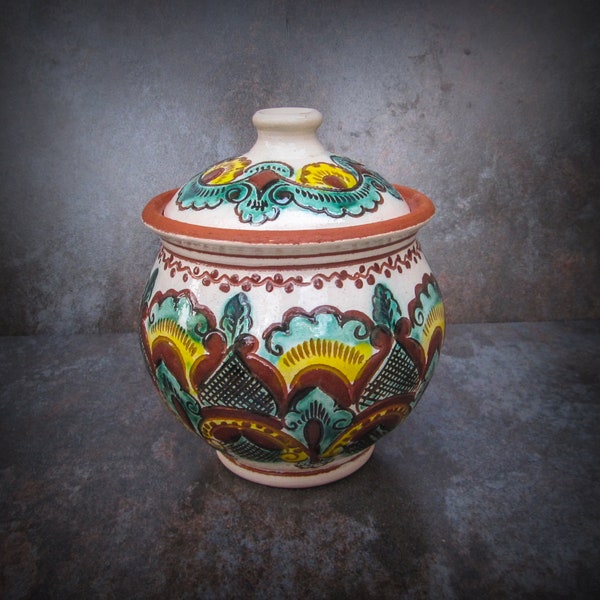 Handmade Ceramic honey pot,Handmade ceramic cookware,Pottery cooking pot,traditional ukrainian pottery pot,kosiv ceramics,pottery sugar pot