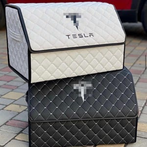 Premium Eco Leather Car Trunk Organizer – Foldable Car Storage Box, Tool Bag, Car Organizer for Trunk and Travel Accessories