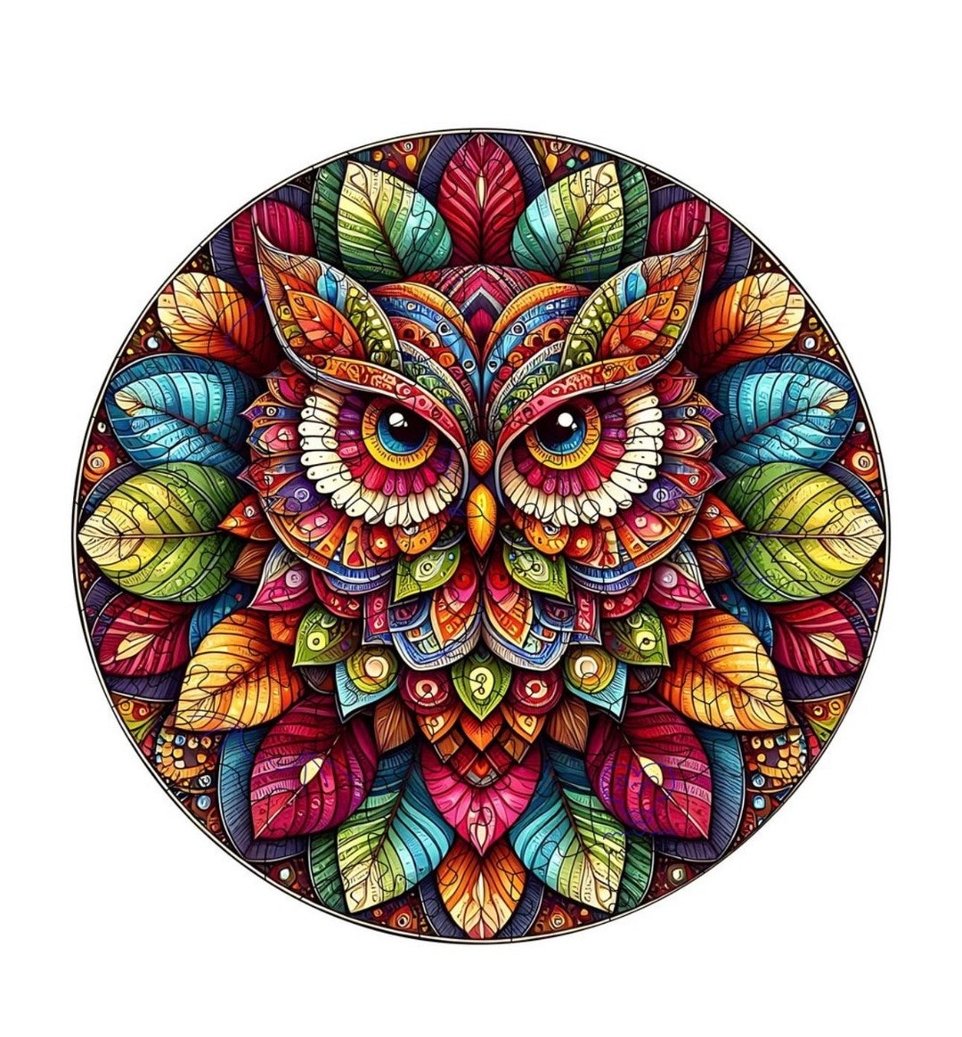 Owl Wooden Jigsaw Puzzle for Adults and Kids Wooden Puzzle/3d Wooden ...