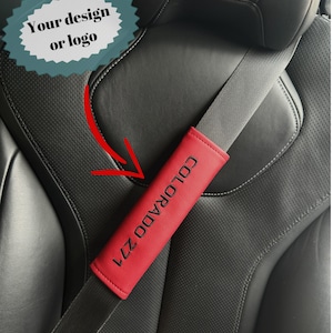 Cinture di sicurezza personalizzate/Copricintura con logo ricamato/Copricintura auto/Cuscino cintura di sicurezza/Regalo per lui