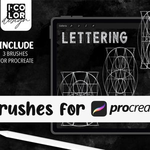 Procreate Lettering Grill - Procreate lettering guide- procreate calligraphy - lettering - Lettering Grill - grid - bold - condensed -