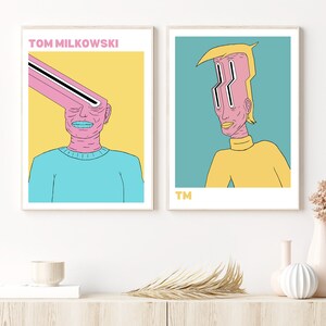 Art Prints by TOM MILKOWSKI | Set of 2 Abstract Art Deco Wall Decor