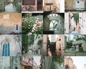 25pc French Town Travel Aesthetic Photo Wall Collage Kit (Digital Prints)