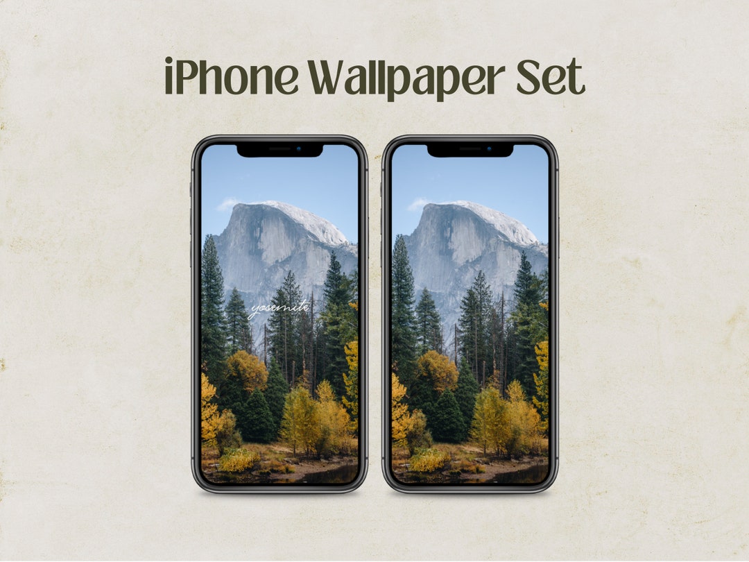 Aesthetic iPhone Wallpaper Set - Yosemite National Park Forest Hiking