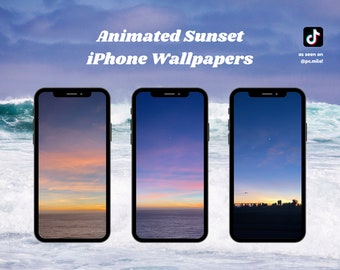 Animated Wallpaper iPhone Digital Download | Sunset Vibe Aesthetic Calming Pastel Colors (NOT Live Photo)