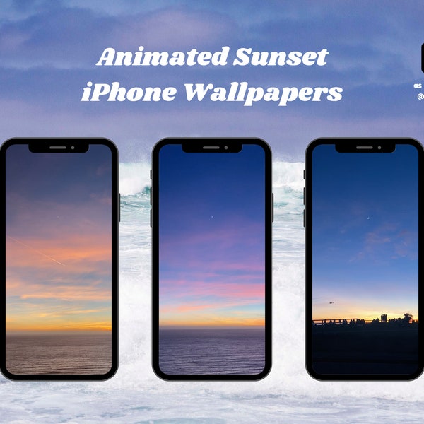 Animated Wallpaper iPhone Digital Download | Sunset Vibe Aesthetic Calming Pastel Colors (NOT Live Photo)