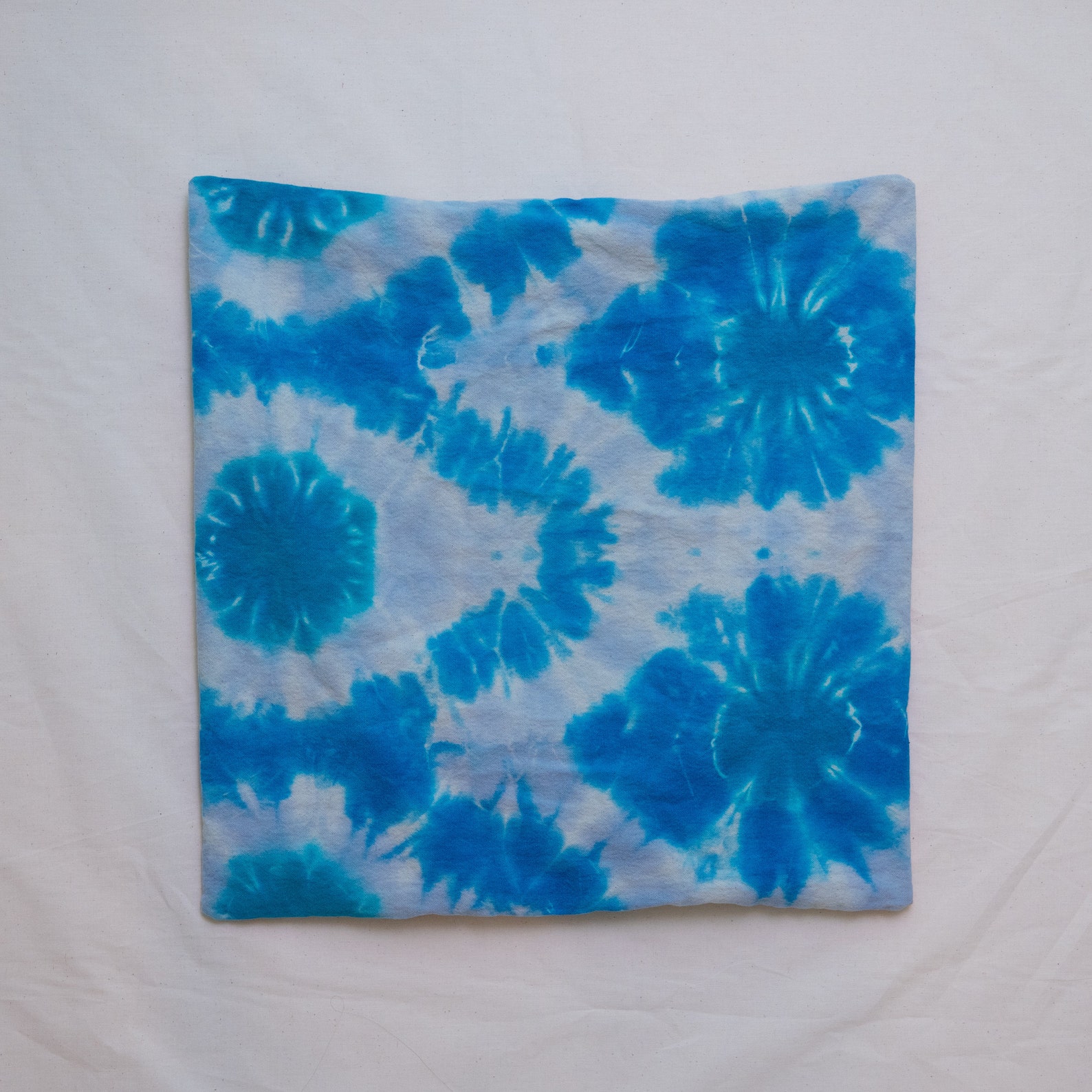 Tie Dyed Pillow Cover Blue Teal White Dye for 20x20 Insert Etsy UK