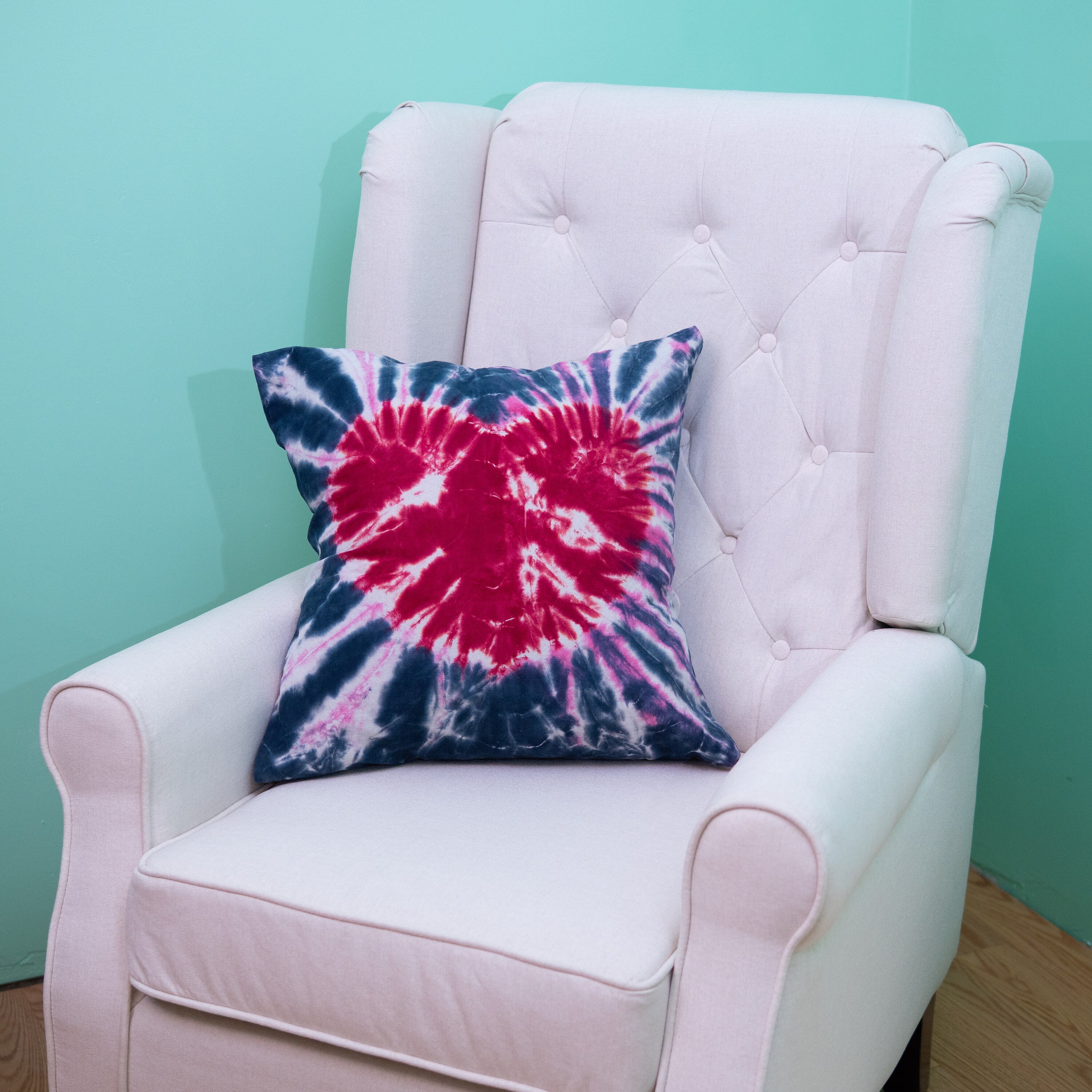 Tie Dyed Heart Pillow Cover Red Gray for 20x20 Insert Etsy UK