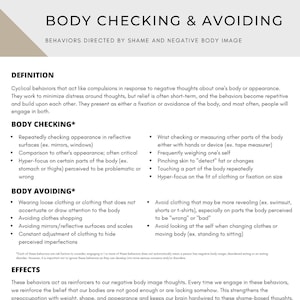 Body Checking & Avoiding: A DIGITAL Handout That Discusses the ...