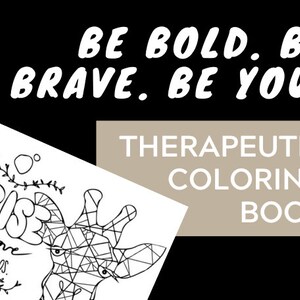 DIGITAL Therapeutic Coloring Book for Kids, Teens and Adults based in positive psychology