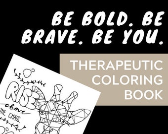 DIGITAL Therapeutic Coloring Book for Kids, Teens and Adults based in positive psychology