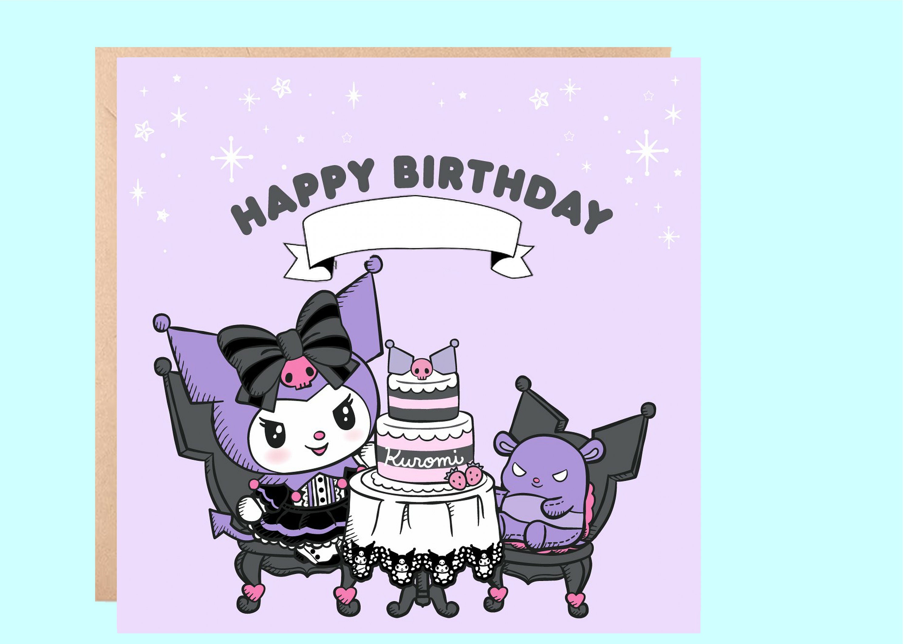 Kuromi Birthday Card Hello Kitty - Il Fullxfull.5817129411 C0dl