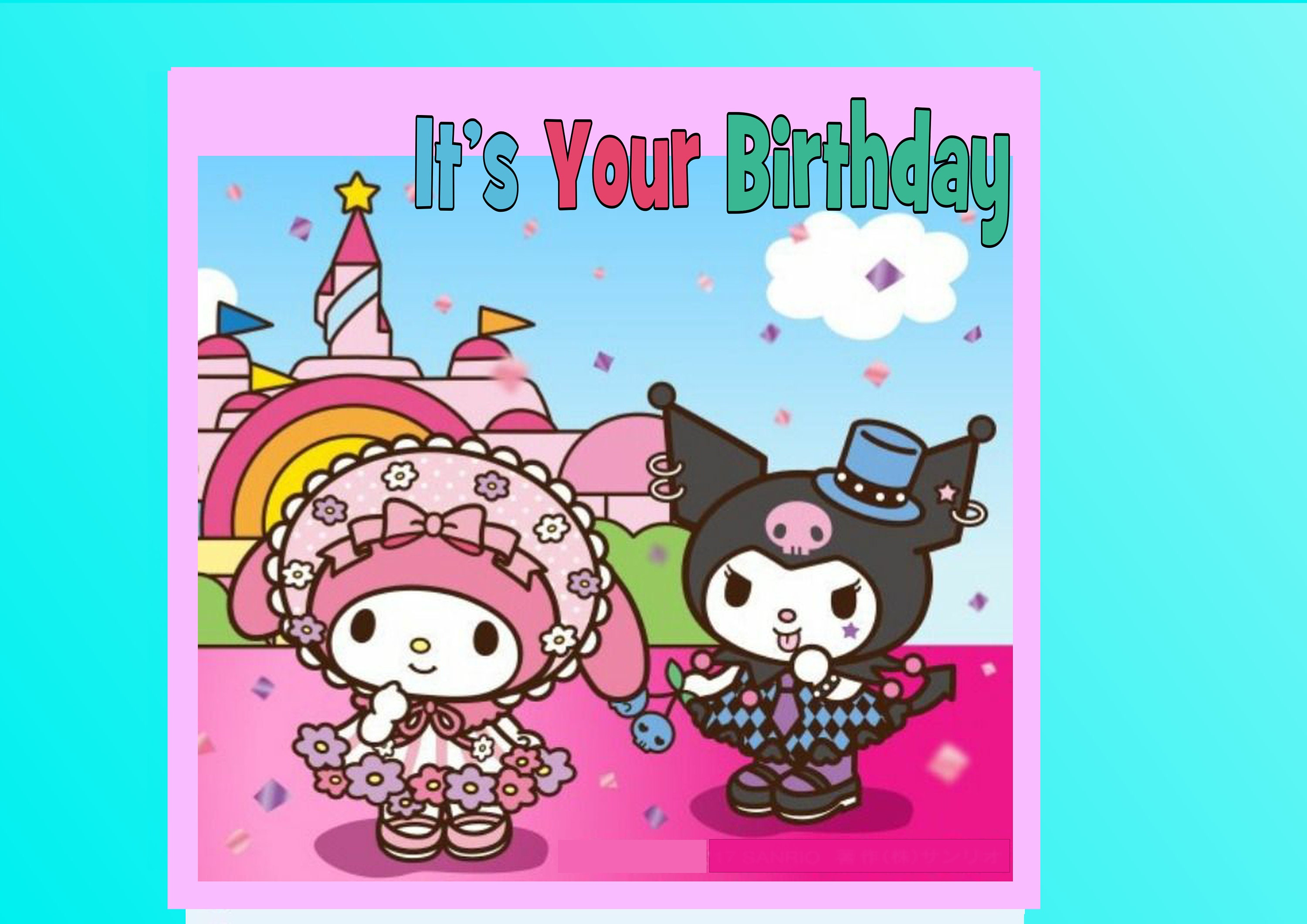 Kuromi Birthday Card Hello Kitty - Il Fullxfull.5925051077 Kezn